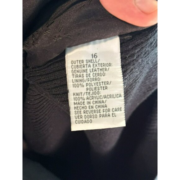 VTG Jaclyn Smith Women's 16 Leather Vest Knit Backing Fully Lined Zip-Up - Picture 9 of 9